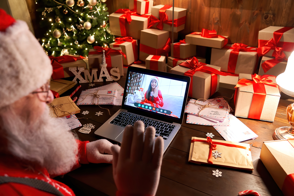 Zoom into a call with Santa